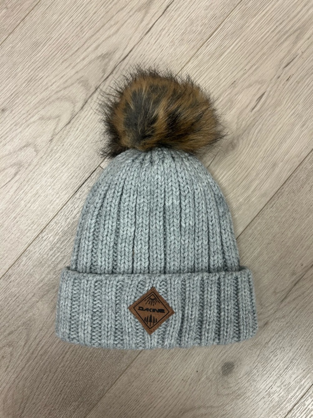 Dakine Grey Kylie Beanie with Pom Pom